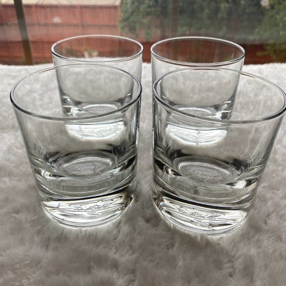 Crown Royal Whiskey Rocks Low Ball Cocktail Drinkware Barware Set Of 4 - Picture 9 of 9